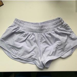 Gray/white LuluLemon Shorts
